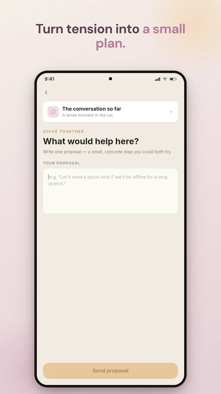 Comminxy Solve Together — turn tension into a small plan