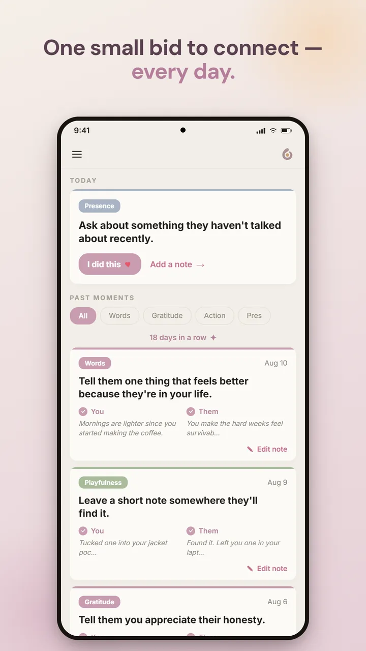 Comminxy Moments — one small bid to connect every day